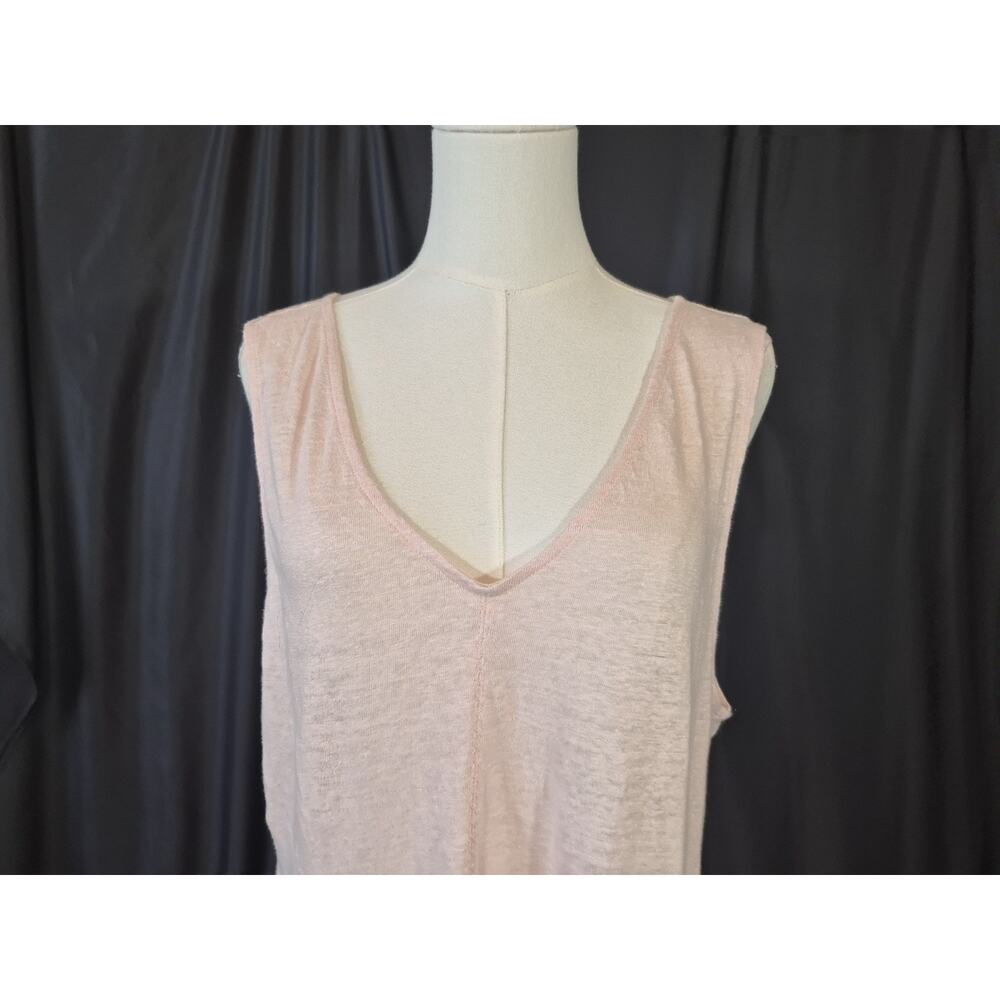 Sundance Mabel Linen Pink Tank Top Large - Picture 3 of 9